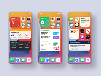 EverCheck and CE Broker IOS 14 Widgets by Alex Lauderdale on Dribbble