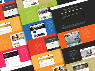 Sites I've Built clean flat homepage layout psd ui web design