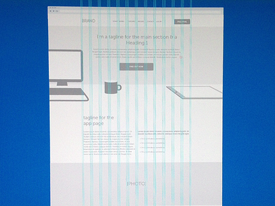 Free 960 grid Ai Wireframe Template