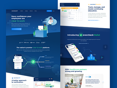 Evercheck.com new homepage clean dark doctor evercheck healthcare homepage illustration mobile nurse ui uiux wallet web design web design agency website