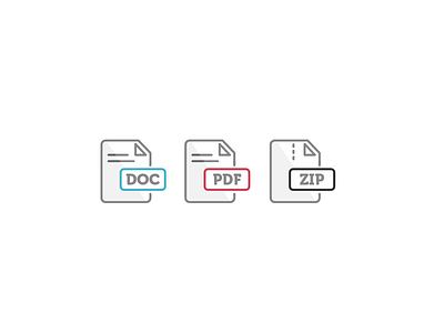 File Types doc file types icons pdf zip