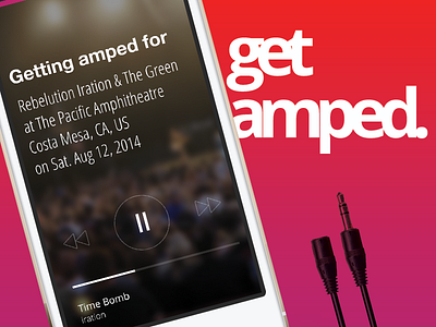 Amped App amped app clean app design headphones music app simple ui design