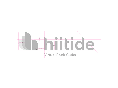Hiitide logo proportions brand brand design digital agency hiitide logo redlines spec visual identity web design wireframe