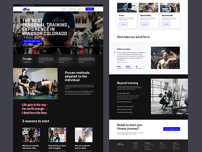 Tundra Fitness Homepage blue branding fitness health ui ux visual identity web design web designer website workout