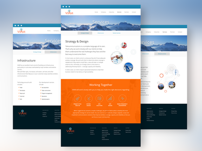 VIAM - Services boulder clean icons mountains page layouts services web design