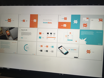 BoomDone Brand Exploration app design branding explosion logo logo design style guide