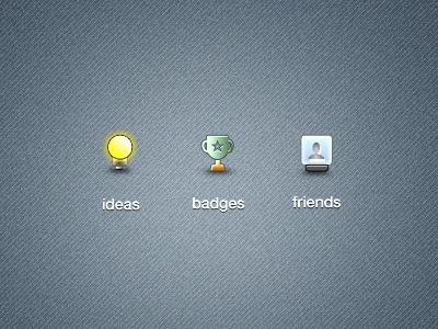 Mini Icons game icons iphone light light bulb mini simple social trophy ui user interface