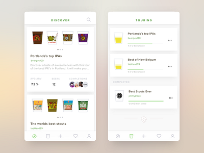 Flight - Playlists for beer abv alcohol app beer brewery iphone search taproom ui