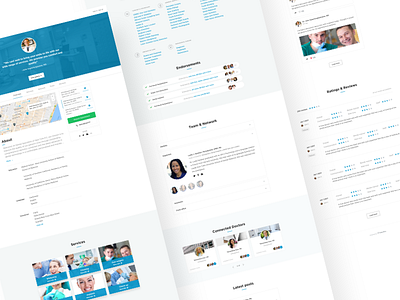 PatientPlus doctor profile clean ui dentist dentist profile doctor medical app modern profile quote ratings services team web design