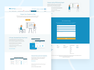 PMTraining corporate training template brand business clean web design contact illustration marketing ui ux web design