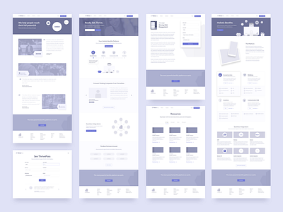 ThrivePass Marketing Website Wireframes clean web design forms home navigation process sign up stripe ui ux wireframes wires