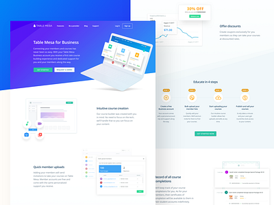 Table Mesa For Business analytics apple clean web design dashboard design lms stripe ui ux website