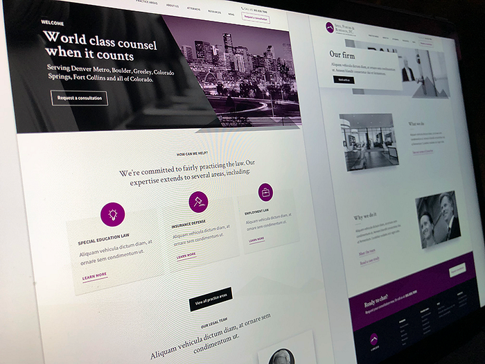 Law Firm Website Wireframes by Alex Lauderdale on Dribbble