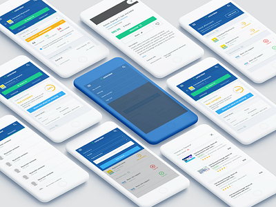 CE Broker mobile web - a few screens