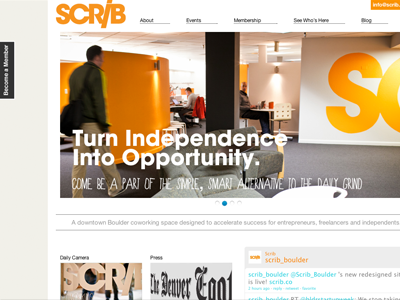 Scrib.co Boulder, CO boulder boulder co colorado orange website