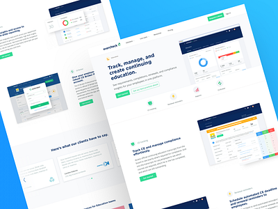EverCheck Education overview branding clean dashboard graph health icons marketing web design web design and development website