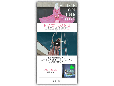Alice On The Roof | How Long x new single & live alice artist belgium design ecard graphic design how long illustration one pias pr roof the