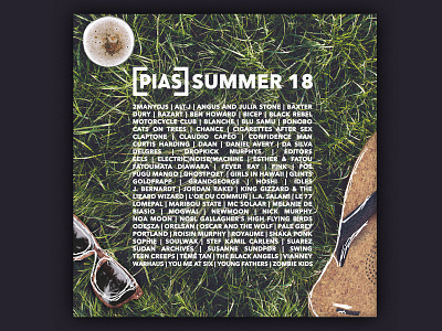 [PIAS] Summer 18 artist belgium branding company content design digital live live music music pias post social visual