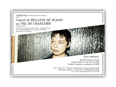 Melanie De Biasio x Alba Project Invite artist belgium biasio black de graphic illustration invite invite design melanie music white