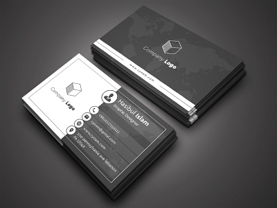 Black & White Business Card CM - 01 branding business business card clean design minimal minimalist
