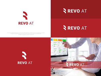 REVO AT logo branding business clean design logo logotype minimal
