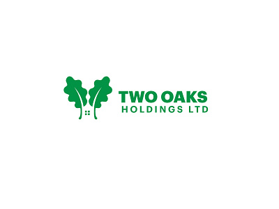 Two Oaks home logo design bestlogo branding brandmark business clean design graphic design illustration logo logomark logotype minimal minimallogo simple ui vector