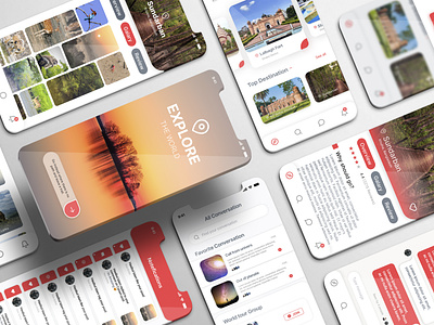 Tour Guide App Design | Explore the WORLD