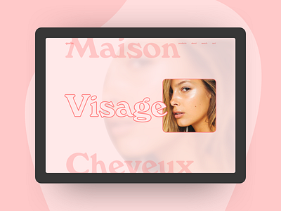 Qualis · E-commerce beauty branding ecommerce makeup minimal pink typography ui ux webdesign