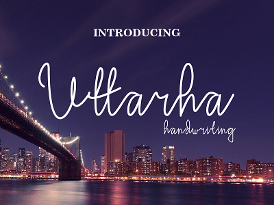 Uttarha Font branding design font font design handlettering handwriting illustration illustrator logo typography