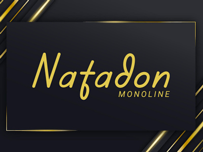 Natadon - Monoline Font branding caligraphy design font font design handlettering handwriting illustration logo monoline typography