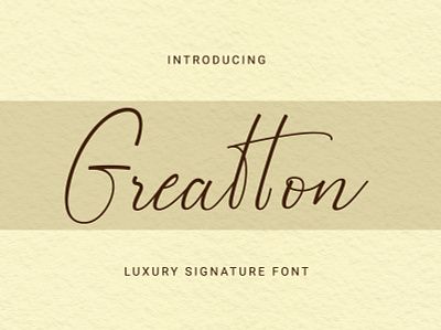 Greatton Font branding caligraphy design font font design handlettering handwriting monoline signature typography