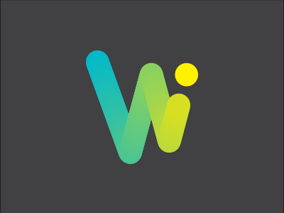 Wi brand design logo mark simple symbol wi