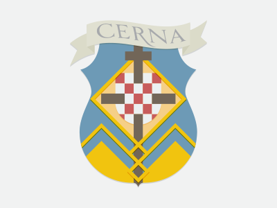 Cerna coat of arms arms cerna coat croatia flat grb hometown of old shield vintage