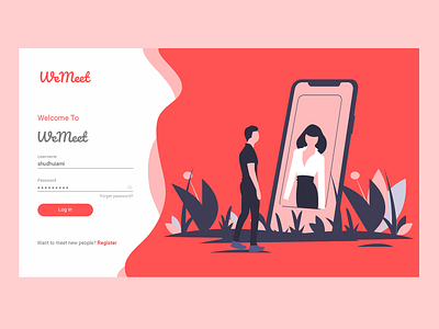 WeMeet login page animated animated login creative design creative login free free form free login page free psd login login design login form login page login screen sign in signup simple login website website design wemeet wemeet login