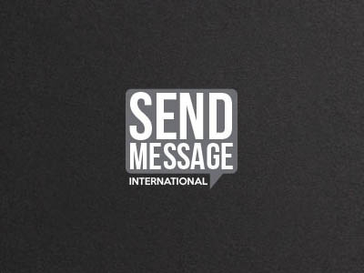Send Message International blurb bubble sms text typography