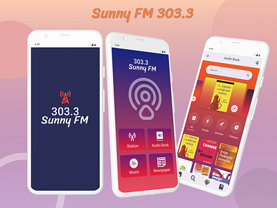 Sunny FM APP - Ahsan Habib Sunny ahsnahabibsunny android material app app ui apps audio book design fm material 3 new new trands podcast radio sunny fm trends ui uiux আহসান হাবীব সানি