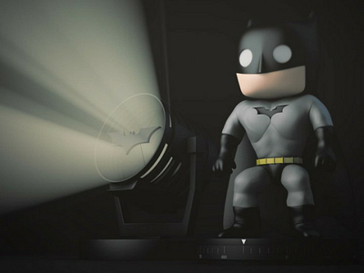 Batman Timer Funko Pop 3d 3dmodel artofvisual artwork batman character cinema4d design photoshop