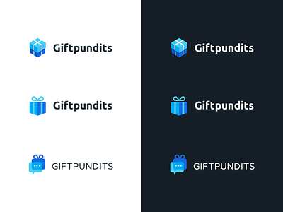 Giftpundits logo search box branding design gift gift box idea ideas logo package present research ribbon search sketch variants versions