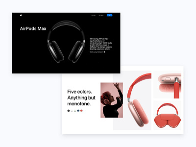 AirPods Max airpods airpodsmax concept design headphones interface ui web