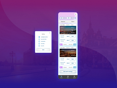 SPACE TRAIN - mobile app for book train tickets online.