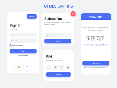 SOME UI DESIGN TIPS