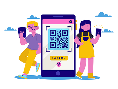 BEAUTIFUL ILLUSTRATION FOR SCAN CODE