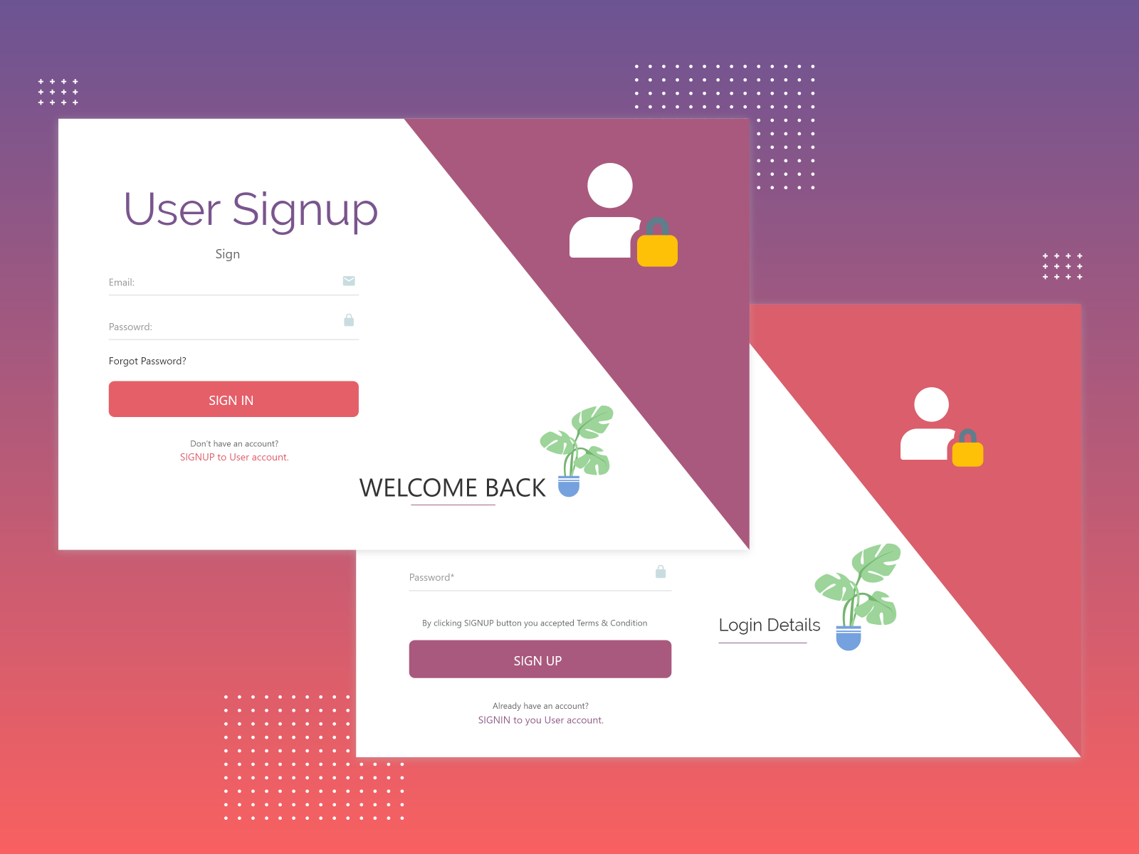 UI GRADIENT SIGNUP FORM by Saloni Dhamija on Dribbble
