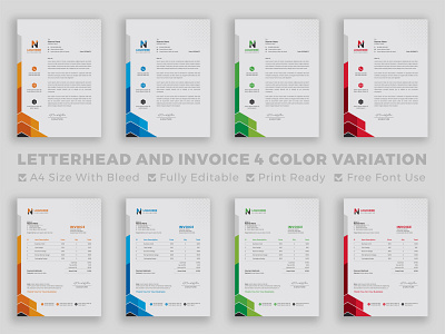 letterhead with invoice professional