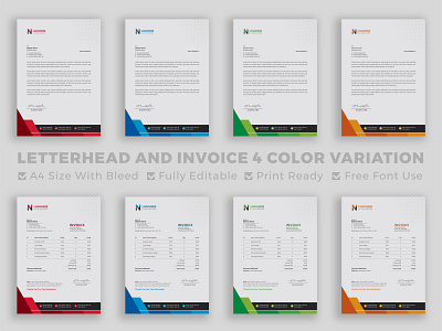 Letterhead & Invoice modern