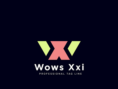 wows xxi logo banding blue branding business card business card design businesscard creative design illustration logo vector