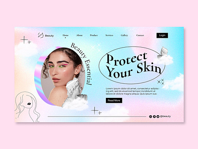 Beauty Product Landing Page Design beauty branding graphic design landing page product skincare ui unique web design