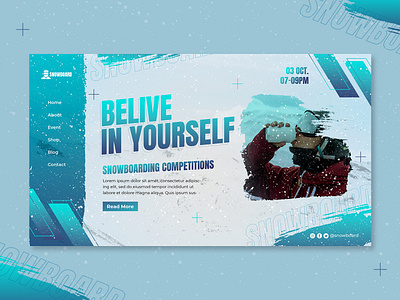 Landing Page Template Snowboarding branding graphic design illustration landing landing page snowboarding sport ui web design winter