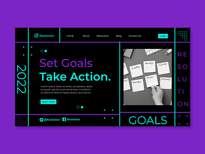 Landing Page Template New year resolution