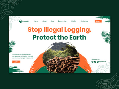 Landing Page Template World Conservation